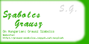 szabolcs grausz business card